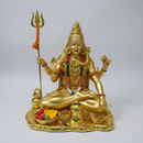 Golden Polyresin Meditating Lord Shiva Statue