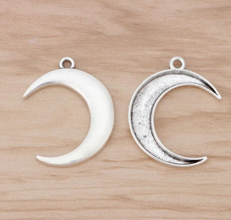 Silver moon lockets