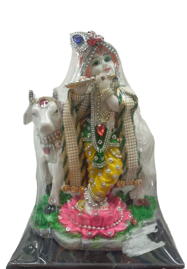 Krishna with Cow - Diamond