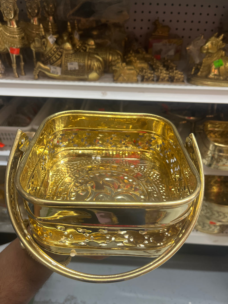 Brass Basket Square