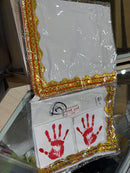 Wedding hand and foot print cloth for bridal ceremony