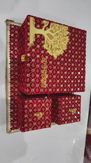 Designer Sahi Chithi Box Set with Decorative Tray for Weddings