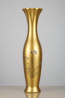 Golden Wooden Vase Home Decor