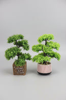 Dpauls Artificial Zen Cedar Bonsai Tree in Textured Round Planter