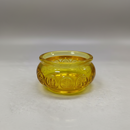 Yellow  Glass Wealth Cornucopia Bowl