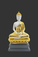 lord Gautam Budha White-Gold Meditation Posture