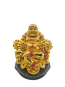 Golden Polyresin Laughing Buddha Statue