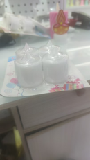 Premium Clear Fluted  LED Pillar Candle Set