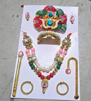 Handcrafted God Mukut & Shringar Set | Decorative Deity Crowns for Laddu Gopal, Radha Krishna, Mata Rani ,Ganesh Idols,Sai Baba