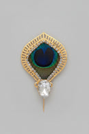 A peacock feather brooch 