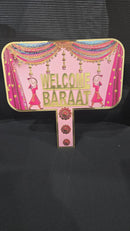 Welcome Barat Banner & Prop | Traditional Punjabi Wedding Entrance Signage