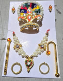 Handcrafted God Mukut & Shringar Set | Decorative Deity Crowns for Laddu Gopal, Radha Krishna, Mata Rani ,Ganesh Idols,Sai Baba