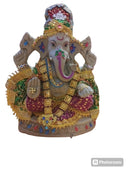 Grey Ganesh Ji Visrjan (Cloth Decoration)