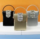 Crystal Satin Mobile Evening Bag