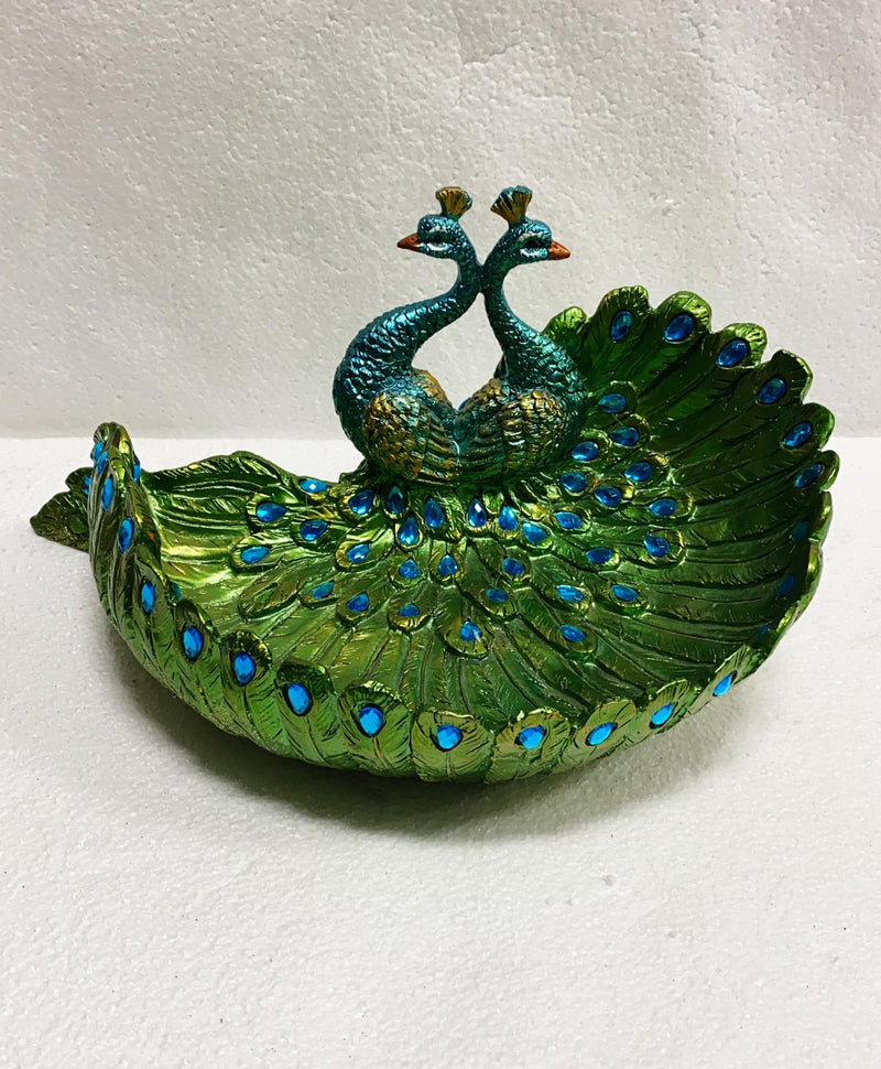 Couple Peacock in Bowl Shape