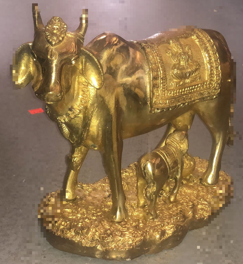 Cow and Calf Brass