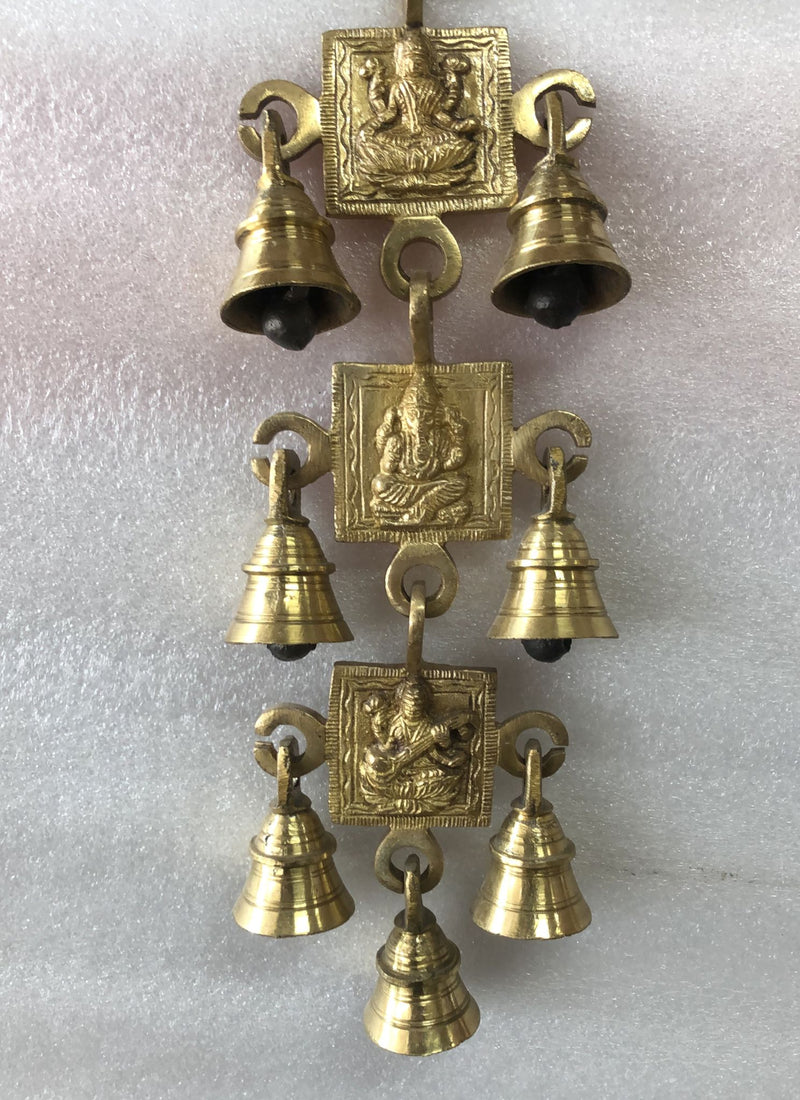 Brass Hanging LaxmiJi  Ganesh Ji Saraswati Ji