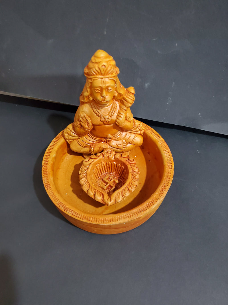 Clay Diya-Hanuman ji