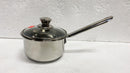 Steel Sauce Pan with glass  Lid (Induction Base)