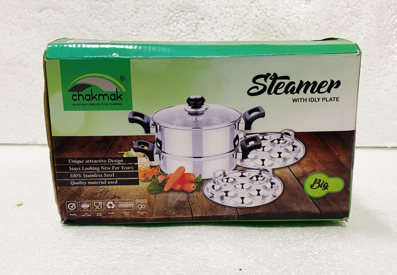 Steamer / Idly Maker- 2try -Glass Lid