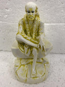 Sri Sai Baba murti_white light green combination