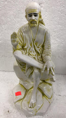 Sri Sai Baba murti_white light green combination