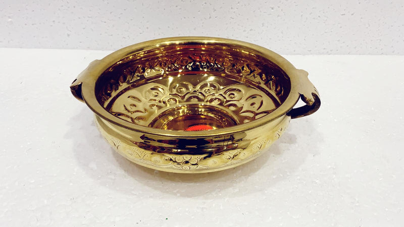 Brass Urli ( Embossed )