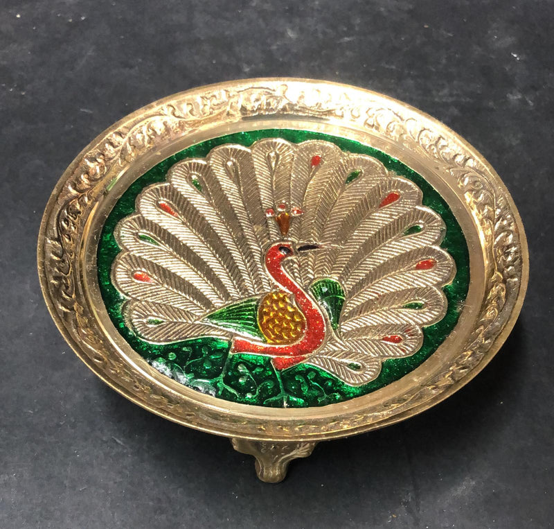 Brass Plate Fancy Peacock