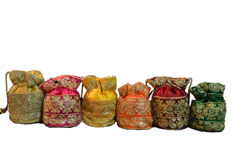 Potli Gift Bag Velvet-Emd.7.5"x7"