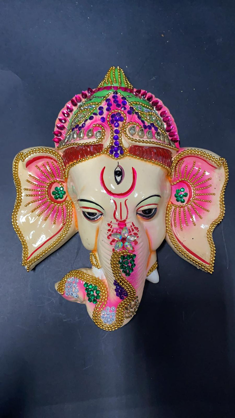 God Face Ganpati Ji ( Clay )