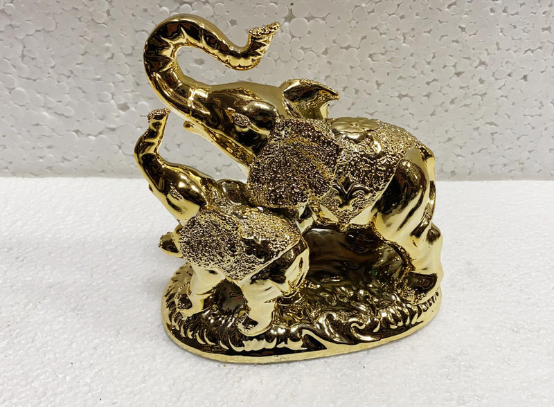 Two Elephants Attached (Golden)